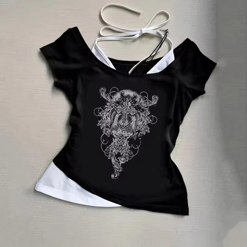 Retro Geo Vintage Casual Tee