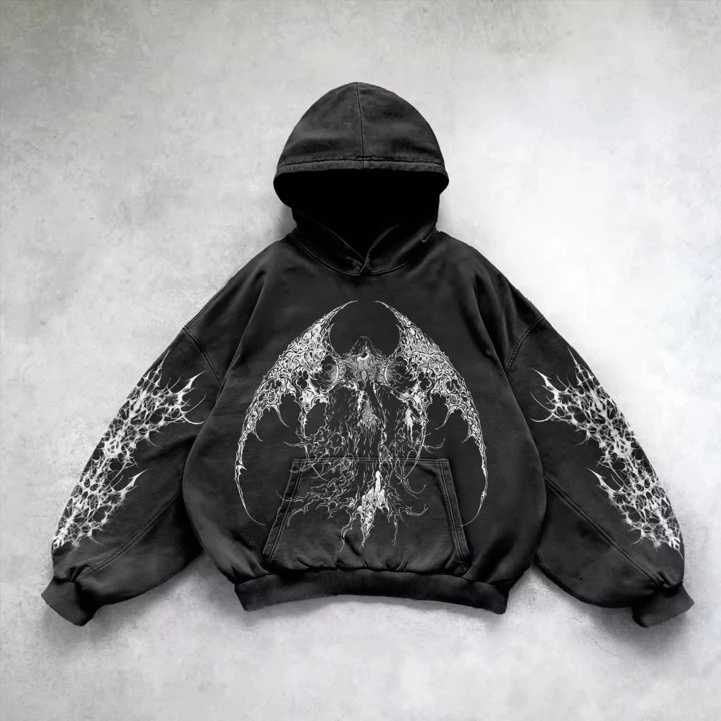 Retro Gothic Graphic Hoodie