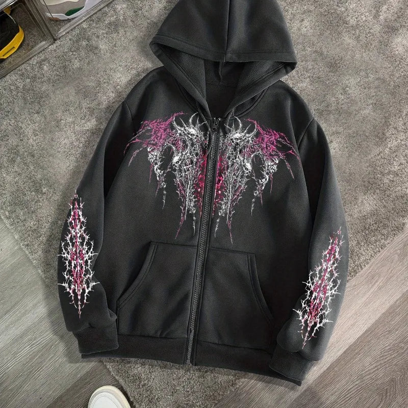 Urban Retro Zip Hoodie Jacket