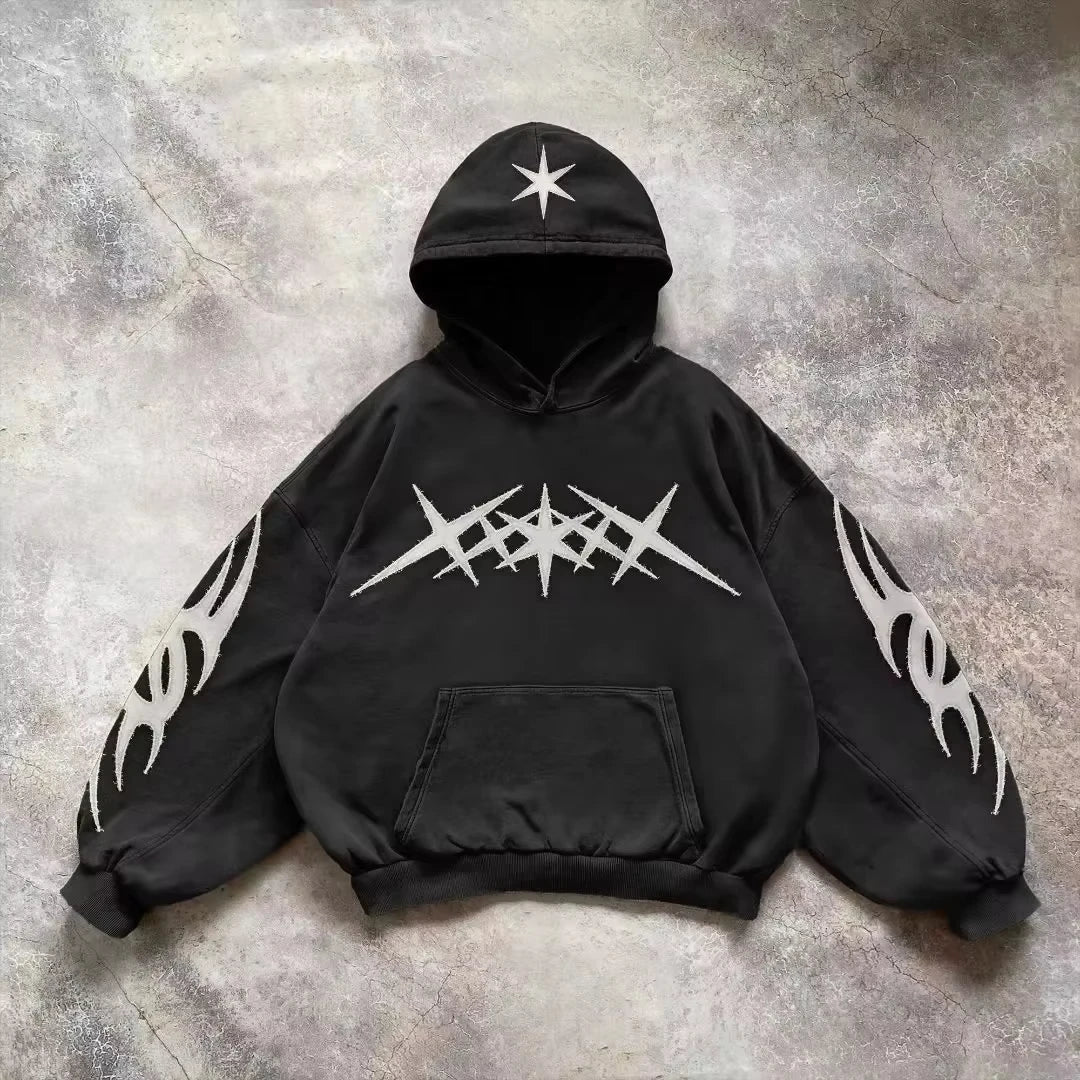 Retro Gothic Graphic Hoodie