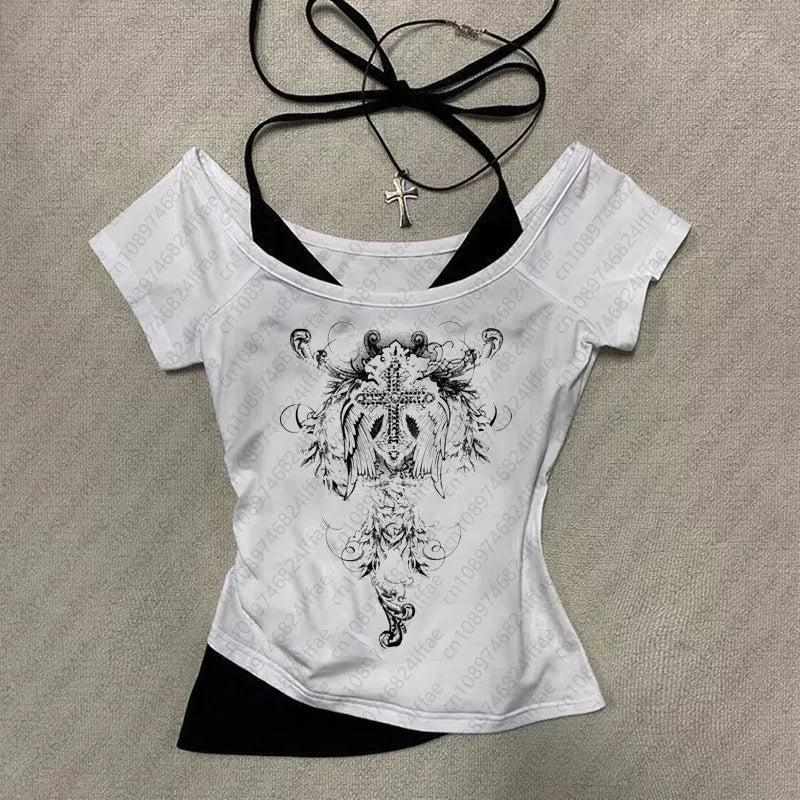 Retro Geo Vintage Casual Tee